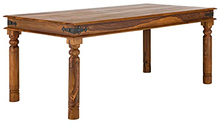 Woodkings® Esstisch Merlin Massivholz Palisander Echtholz rustikal Küchentisch, Holztisch Esszimmermöbel (120x80)