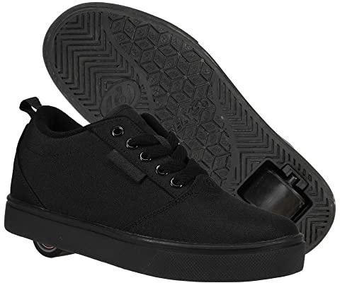 Heelys Unisex barn GR8 Pro tennissko, Trippel svart kanvas, 40.5 EU