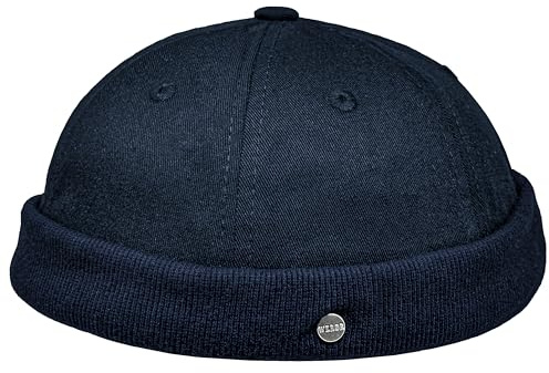 WEROR Dockercap – Gorro de pescador para hombre, gorro de marinero, Docker Cap Docker – Gorro de algodón – Gorro de punto – WEROR-382.1, marine, Talla única