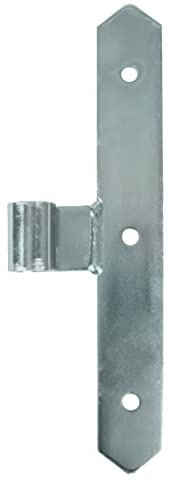 Alberts 340544 Fensterladen-Mittelband | zentriert, Abschluss gerade | galvanisch blau verzinkt | Rollen Ø16 mm | Größe 250 x 35 mm