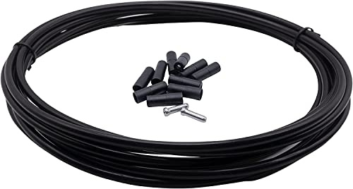 3 Meter Fahrrad Bowdenzug 5 mm - Bremszughülle - Außenhülle mit innenliegendem Teflon Röhrchen + 10 Endkappen (2,98 EUR/Meter)