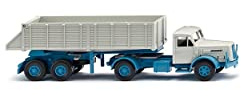 Wiking 067711 H0 LKW Modell Henschel Hinterkippersattelzug, hellblau/papyrusweiß