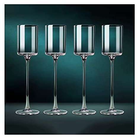 Coupe a Champagne 4 pcs Verres à Champagne en Verre de Cristal légers et Transparents Verres à Cocktail créatifs Verres étincelants Vintage 120 ML flûte à Champagne Haute Verres à Champagne (Color :