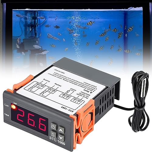 Temperaturregler: STC-1000 Digitaler Thermostat Temperaturregler AC 110V-220V Temperaturregler mit Doppelter NTC-Sondensonde Kühler Heizung für Tiere Heizmatte Inkubator Hühner Heizfolie Reptilien