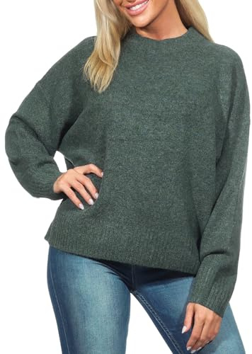 VMBOOM LS O-Neck Pullover GA Noos, Balsamo Verde; Dettaglio: Melange, S
