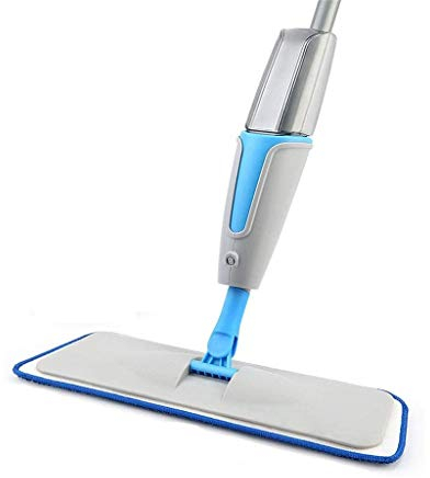 FLGMSOTS Mopa con pulverizador para limpieza de suelos, trapeador plano para el hogar, cocina, madera laminada, madera, azulejos de cerámica, limpieza práctica