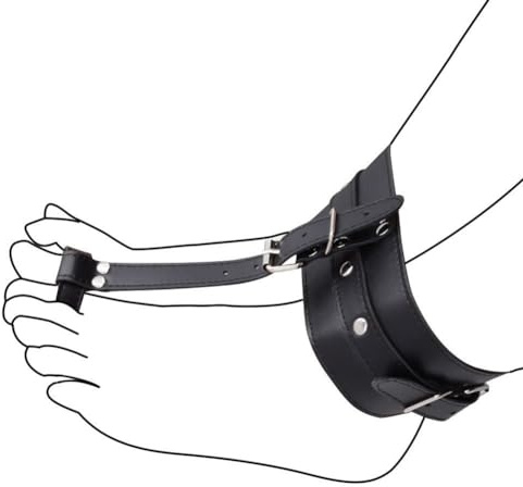 Moinha Fussschellen Leder Bondage Fußfesseln Fuß Fesseln Mit Zehen Fessel Erotik Zehenmanschetten Verstellbare Zehen Restraint SM Sklaven Sexspielzeug Für Paare Frauen Und Männer Extrem Schwarz