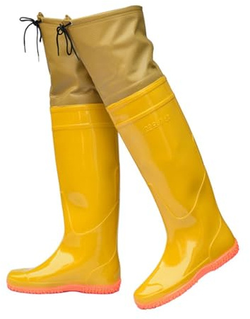 Stivali da Pesca Stivali da Pesca da Uomo E da Donna, Leggeri Impermeabili in PVC per La Caccia Stivali da Pioggia da Esterno, Alti Fino al Ginocchio 60 Cm(44 EU)