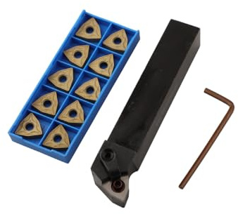 20 mm Drehmaschinen-Drehwerkzeughalter, Schaft-Drehmaschinen-Werkzeughalter mit Schneidwerkzeugen, 10 Stück, WNMG0804 Hartmetall-Einsätze