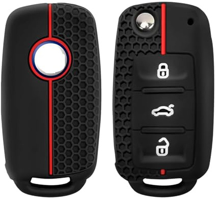 Batheidon autoschlüssel hülle für vw, für Skoda, für seat Ibiza schlüsselhülle, autoschlüssel hülle für vw Polo 9n und 6r, für vw t5 schlüsselhülle, Dekohülle für Autoschlüssel