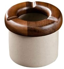 TCDHICY Aschenbecher Aschenbecher aus Keramik, Dekoration, Aschenbecher mit Holzdeckel, Aschenbecher for Büros, Wohnzimmer, Restaurants im Freien oder als Dekoration usw Desktop-Aschenbecher