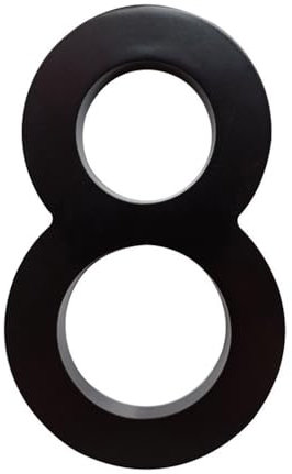 GFDSGRE House Numbers 12cm Floating Exterior House Numbers Modern Number Signs On The Door Extra Large Black Apartment Address Mailbox Plate #0-9 Front Door Numbers(5 inch 8)