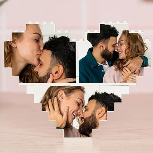 Wanapix | Puzzle Block Herz Selbst Gestalten Personalisiert | Collage
