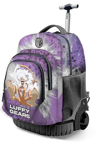 One Piece Luffy Gear 5-Zaino Trolley GTS FAN, Lilla, 32 x 47 cm, Capacità 30 L