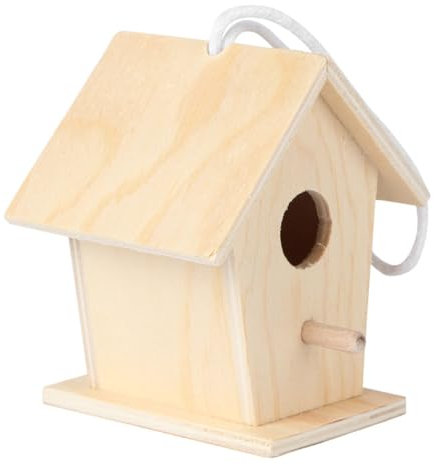 TOYANDONA Holz Vogelhaus Bausatz Unbemalt Zum Selbermachen Mit Einfacher Montage Für Junge Mädchen Basteln Und Dekorative Handwerkliche Aktivitäten Indoor Outdoor