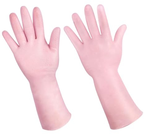 Veemoon Guanti Elasticizzati Lunghi Idratanti per Mani Secche e Screpolate Protezione Idratante per Ruvida e Inaridita Mani e Braccia Rosa