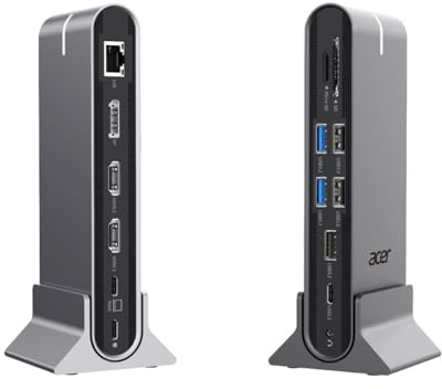 Acer 15-in-1 Dockingstation | USB 3.2 Gen 1, Typ-C | 100 Watt | Silber