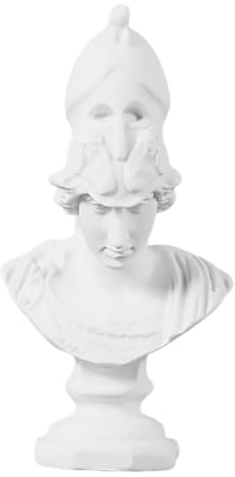 Veemoon Mini estatua de busto de Atenea de resina, escultura de mitología griega, modelo de práctica realista, decoración del hogar, adorno artístico de estilo nórdico para artistas y accesorios de