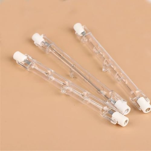 UGEFKMQ 5PCS R7S Halogenstablampe 125mm 1000W 230V J125 R7S Sockel T3 Halogen Leuchtmittel Warmweiß 2800K Dimmbar