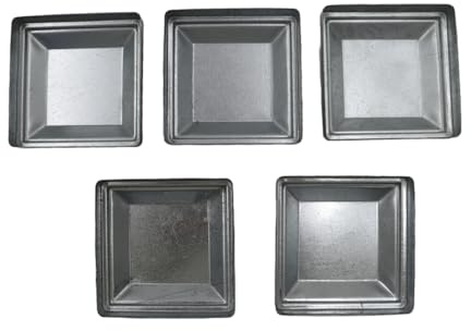 Voyoo Lot de 5 Capuchons de Poteau en métal en Forme de Pyramide - 8 x 8 cm