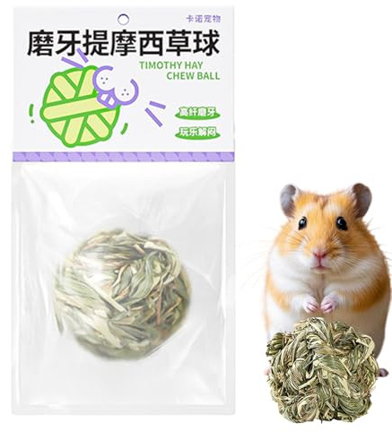 Generisch Jouet à mâcher pour lapins - Pour les soins dentaires et le jeu - Jouet naturel comestible - Balles à mâcher pour lapin - Pour ronger et ronger les petits animaux