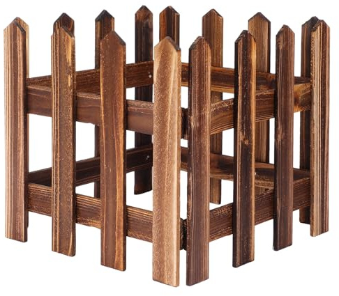 Ciieeo Staccionata Natalizia in Legno Solido per Alberi di Natale, Mini Recinto Decorativo Elegante per Atmosfera Festiva, Adatto per Esterni e Case delle Bambole