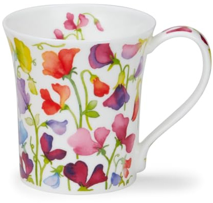 Dunoon Jura 200 ml fin porslinsmugg med blommigt motiv