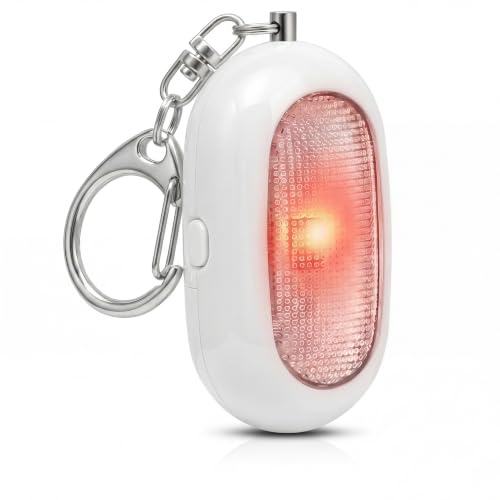 CSL – Persönlicher Alarm für Frauen und Kinder – Schlüsselanhänger mit Alarmton – LED-Signalleuchte – extra kleines, tragbares Gerät – Sirene für Selbstverteidigung und Sicherheit – 125dB Signalton