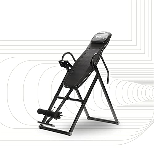 SportPlus Inversionsbank für zuhause, klappbarer Schwerkrafttrainer, Inversion Table mit 4 Inversionswinkel, Streckbank zur Entlastung der Wirbelsäule, Rückenstrecker mit Nutzergewicht bis 135 kg