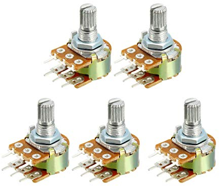 sourcing map 5 Stk. WH148 100 K Ohm Variable Widerstände Dual Drehen Rotary Potentiometer de