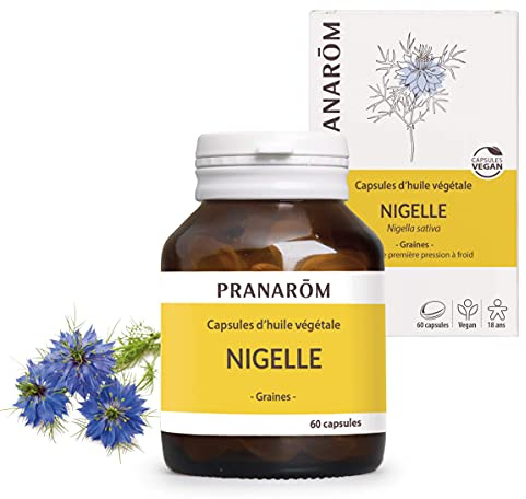 Pranarôm - Capsules d'Huile Végétale - Nigelle - Huile végétale vierge de première pression à froid - VEGAN - 60 capsules