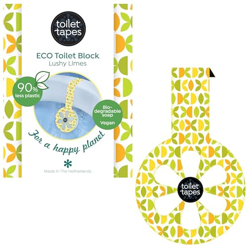 Toilet Tapes - Selbstklebender WC Duftspüler mit 220+ Spülungen - Eco Toilettenduft mit 90% Weniger Plastik - Toilettenduft Lushy Limes - 14 Stück, 1er Pack