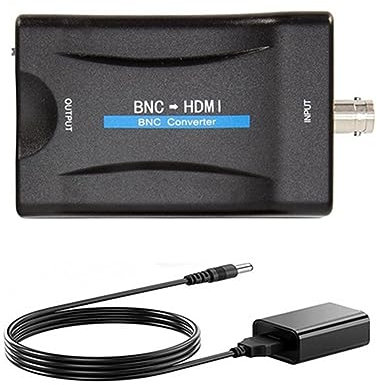 ZHIYUAN® BNC a HDMI Converter Hembra BNC Video Component Adapter Entrada analógica CVBS HDMI Composite Connector Box Enganche para Monitor de TV HD Cámara de Seguridad CCTV VCR DVRs con Salida