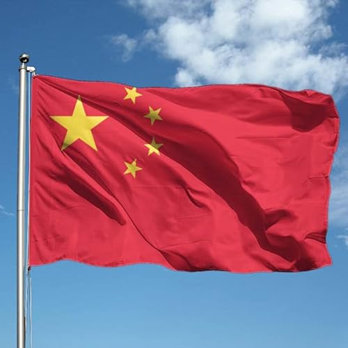 Bandiera CINA 90x150 cm in poliestere, con doppia piega perimetrale e asola.