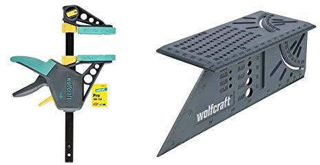Wolfcraft Ehz Pro Morsetto Per Uso Con Una Sola Mano I 3030000 I Il Morsetto Per Uso Con Una Sola Mano Professionale & Squadra 3D I 5208000 I Per La Lavorazione Di Pezzi Tridimensionali