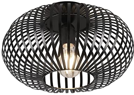 Trio Leuchten Deckenleuchte Johann 606903032, Metall Schwarz matt, exkl. Leuchtmittel 1x E27 |