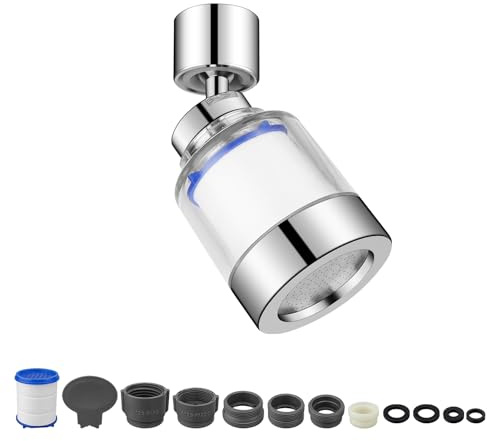 Filtro Acqua Rubinetto, HASLED Filtro Acqua Rubinetto, Filtri Per Rubinetti in Cotone PP da 2 Pezzi, Filtri per Acqua per Rubinetti in Rame, Filtri per Rubinetti Trasparenti per Cucina, Bagno