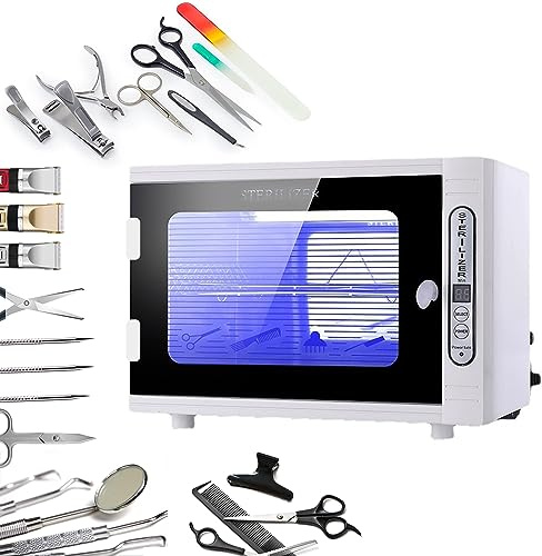 UV-desinfektionsskåp, steriliseringsapparat, manikyr-UV-steriliserare, nagelverktyg, steriliserare, högeffektiv steriliserare, nagelverktyg med timer för kosmetika, fotvårdsstudios, frisörsalong