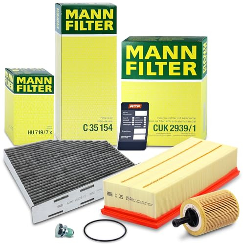 MANN-FILTER Inspektionspaket Filterset 1x Ölfilter, 1x Luftfilter, 1x | Kompatibel mit: AUDI A3, A3 Cabriolet, A3 Sportback, TT, TT Roadster, SEAT ALTEA, ALTEA XL, LEON, TOLEDO III