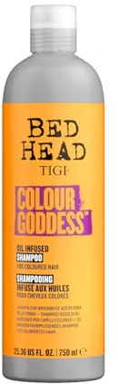 TIGI Bed Head Colour Goddess Oil - Champú con infusión de aceite de 750 ml (botella plateada)