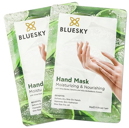 Bluesky Moisturising & Nourishing Hand Mask - 2 Pairs, For Dry Hands, Perfect Pamper Gift