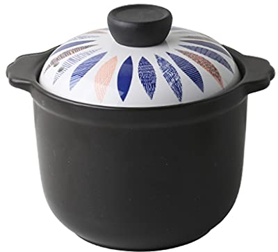 SUNMME Olla de cerámica de Estilo Lindo con Doble Oreja para Restaurante, Cocina, hogar, Olla para Sopa, vaporera (B 2,4 l) (B 2,4 l) (A 2,4 l)