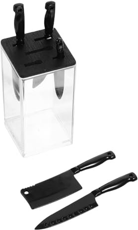 KONTONTY 1 Jeu Ensemble De Couteaux Transparents Range Couteaux Cuiseur Éparcyle Jouets Batteries De Cuisine Massicot Coupeur Décoration Couteaux Cuisine Décorer Miniature Plastique Ob11