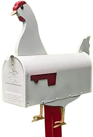 Cassetta Postale A Forma Di Pollo, Cassette Postali In Ferro Per Esterni, Postale Personalizzata Creativa Con Una Simpatica Forma Di Gallo Per La Fattoria Decorare Cortile