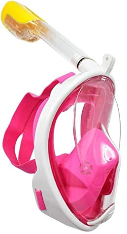 ZGYOZMNG Schnorchelmaske Seaside Silikon-Tauchmaske, beschlagfrei, abnehmbar, zum Tauchen, Schnorcheln, Vollgesichtsmaske, beschlagfrei, Vollgesichts-Tauchausrüstung (Pink S/M)