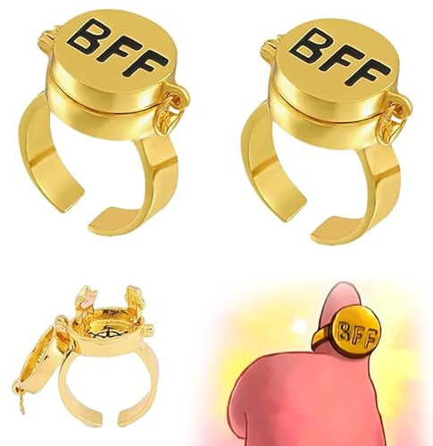 Ahaimy Freundschaftsring, Beste Freunde Für Immer, Süßes BFF Schmuck, Offene Kappe, Anime Geschenke Für Frauen Mädchen, Gedenkgeschenk Für Beste Freundschaft
