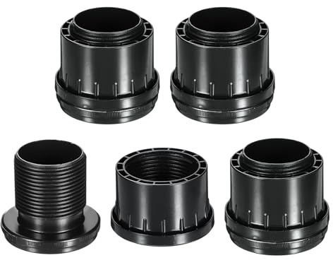 sourcing map 4Set Leveling Feet, 2.36 Dia Plastic Adjustable Furniture Leg Leveling Round Tube Insert Screw-in Glide Levelers for Table Chairs Furniture, Black