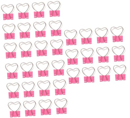 STOBOK 3 Sets Metall-binderclips Mit Herzförmigem Griff Dekorative Büroklammern Notizen Briefklammern Büro Zuhause Schule 12 Stück * 3