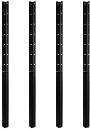 Natural Goods Berlin 4X Hochbeetbeine Classic Schwarz - DIY Hochbeet aus Metall 1 m hoch - Beine für Kräuterbeet Balkon Gemüsebeet - Stelzen für Pflanzkasten hoch - Hochbeet Stecksystem aus Stahl