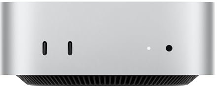 Apple Mac mini Desktop-Computer mit M4 Pro Chip mit 12 Core CPU und 16 Core GPU: 24 GB gemeinsamer Arbeitsspeicher, 512 GB SSD Speicher, Gigabit Ethernet. Funktioniert mit iPhone/iPad